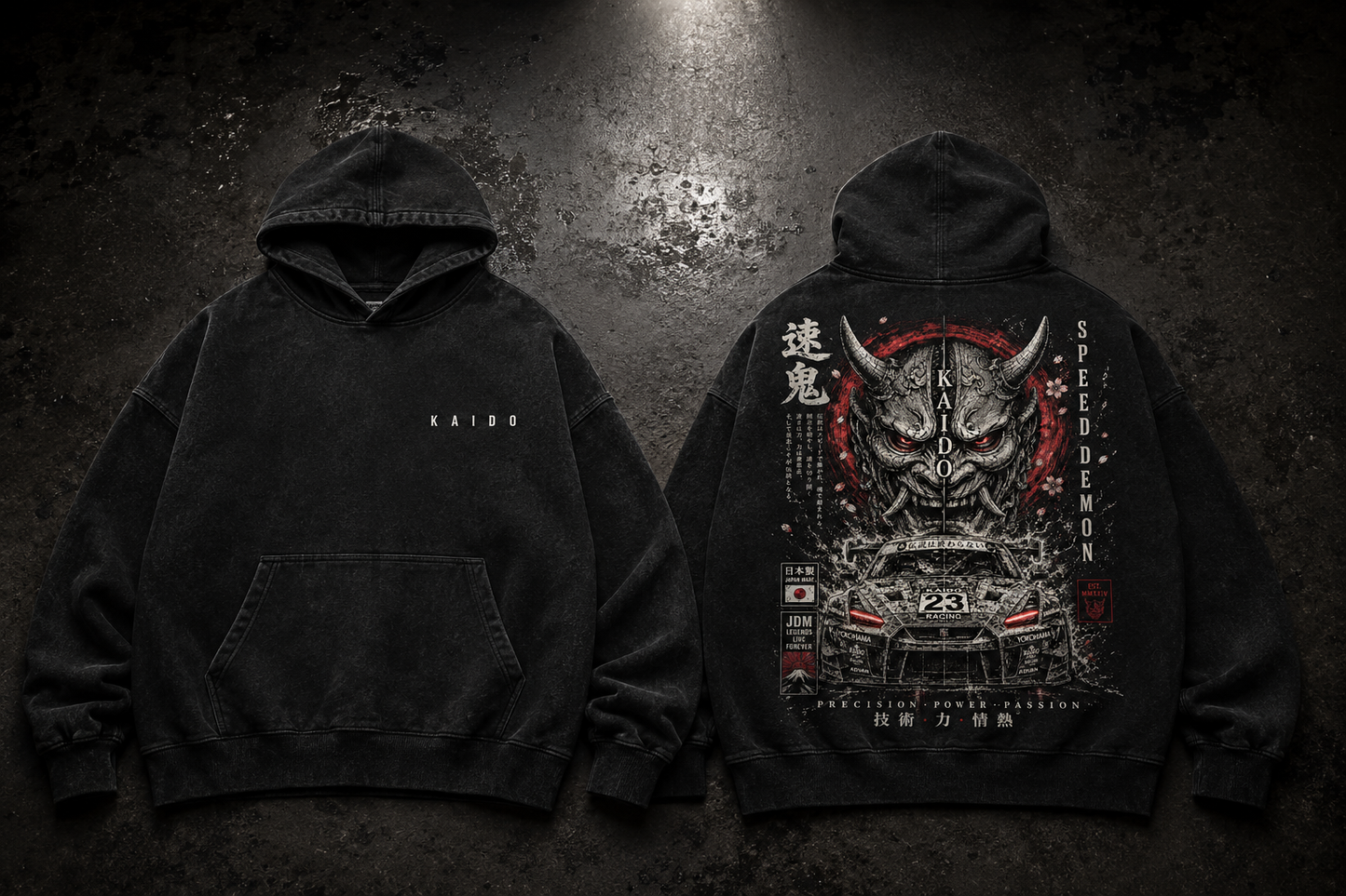 SOKKI HOODIE / WASHED BLACK